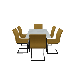 Modern Dining Table Set 3D - 3D Model