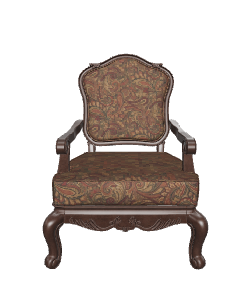 Vintage Upholstered Accent Chair 3D - Furniture 3D Model