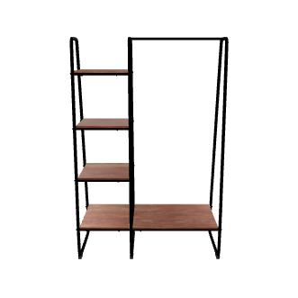 Modern Wooden Shelf Unit 3D - 3D Model