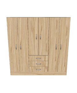 Stylish Wooden Storage Cabinet 3D - 3D Model