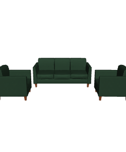 Elegant Green Sofa Set 3D - Furniture 3D Model