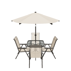 Elegant Outdoor Dining Set 3D - Furniture 3D Model