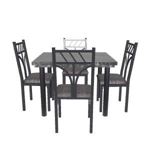 Stylish Dining Table Set 3D - 3D Model