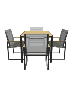 Contemporary Outdoor Dining Set 3D - 3D Model