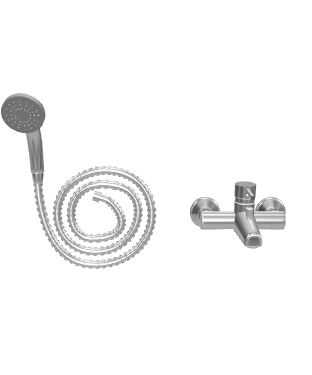 Stylish Showerhead and Faucet Set - 3D Model