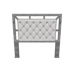 Elegant Upholstered Headboard Model - 3D Model