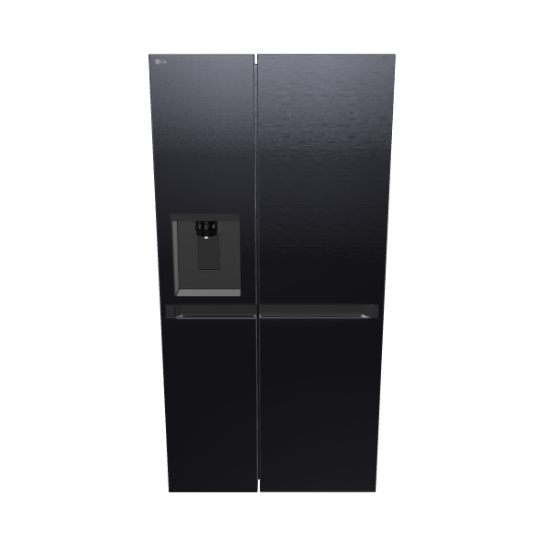 Sleek Black Refrigerator Model 3D - 3D Model