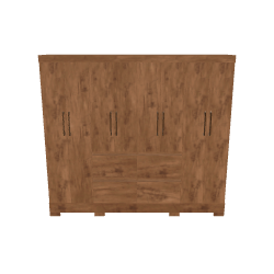 Contemporary Wooden Cabinet Model - Furniture 3D Model