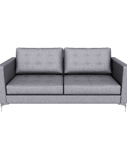 Modern Gray Sofa 3D Model 3D Model