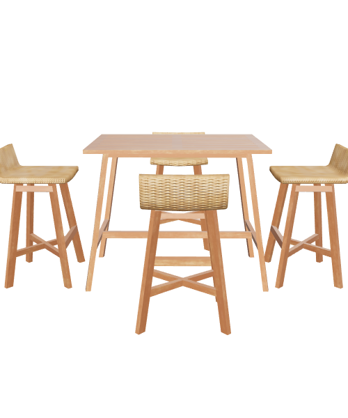Stylish Modern Dining Set 3D - 3D Model