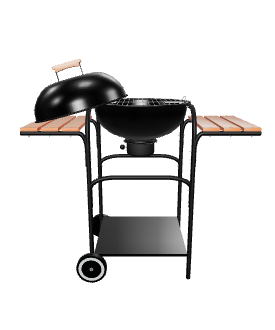 Stylish Outdoor BBQ Grill Model - 3D Model
