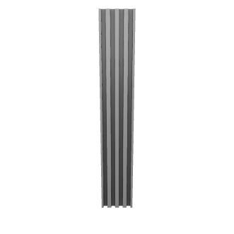 Stylized Vertical Slatted Column Model - Architectural 3D Model