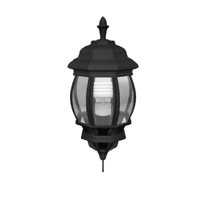 Black Wall Lantern 3D Model - Exterior 3D Model