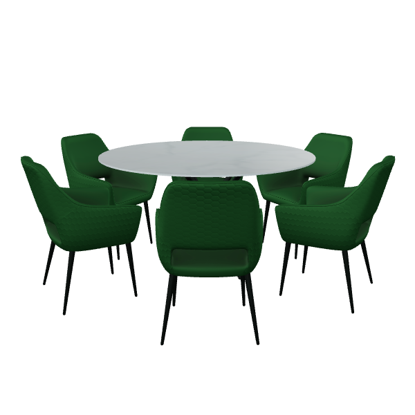 Modern Dining Table Set 3D - 3D Model