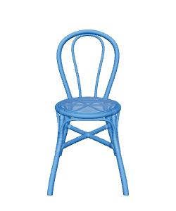 Curved Aqua Dining Chair 3D - 3D Model