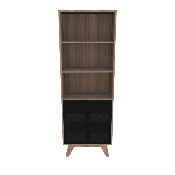 Stylish Wooden Bookshelf Model - 3D Model