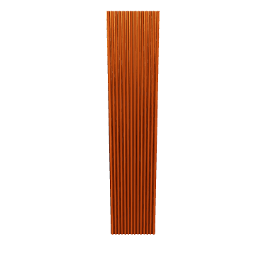 Stylized Vertical Striped Panel 3D - 3D Model