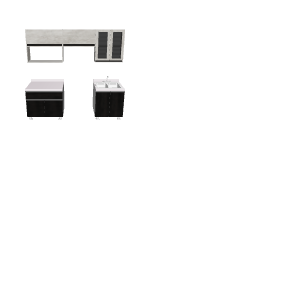 Stylish Kitchen Cabinet Set 3D - 3D Model