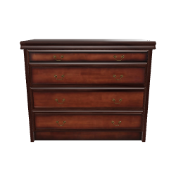 Classic Wooden Drawer Chest 3D - 3D Model