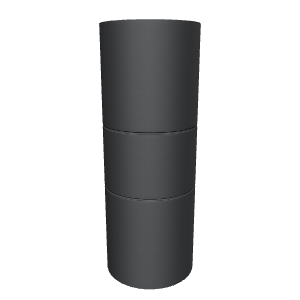 Minimalist Stacked Cylinder Model - Interior 3D Model