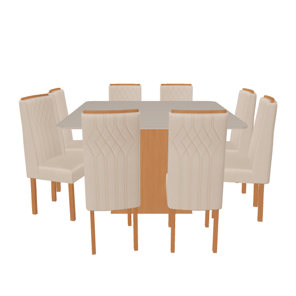 Elegant Dining Table Set 3D - Furniture 3D Model