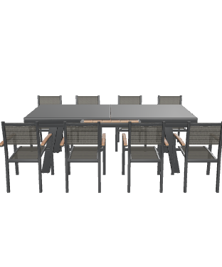 Elegant Outdoor Dining Set 3D - Furniture 3D Model