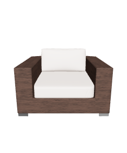 Brown Single Seat Armchair 3D - 3D Model
