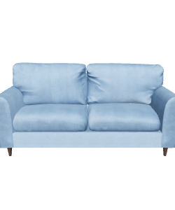 Stylish Blue Sofa 3D Model - 3D Model