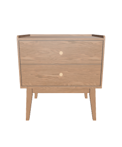 Stylish Wooden Nightstand Model 3D - 3D Model