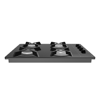 Sleek Gas Cooktop 3D Model - 3D Model