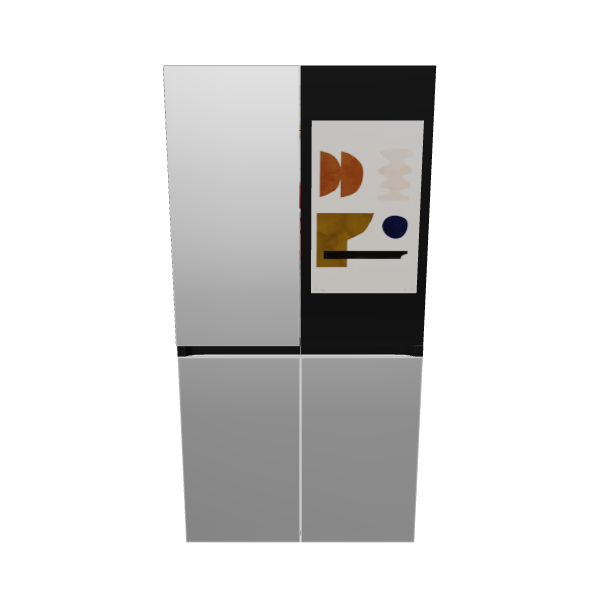 Stylish Modern Refrigerator 3D - Household 3D Model