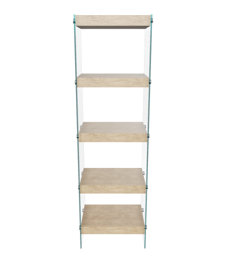 Minimalist Wooden Shelf Unit - 3D Model
