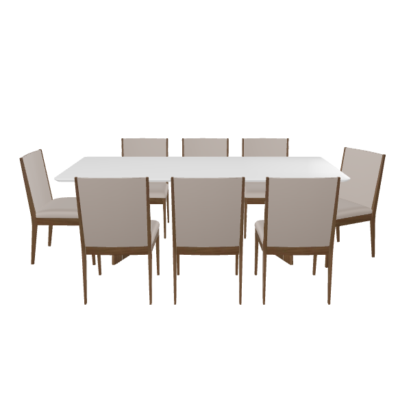 Modern Dining Table Set 3D - Furniture 3D Model