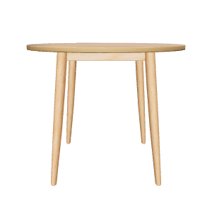 Elegant Round Wooden Table 3D - Furniture 3D Model