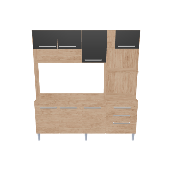 Stylish Wooden Cabinet Model - 3D Model