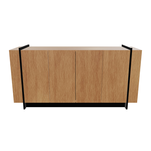 Stylish Wooden Storage Cabinet 3D - Furniture 3D Model