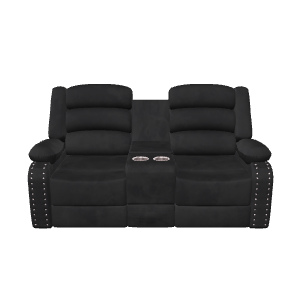 Reclining Black Love Seat 3D - Furniture 3D Model