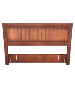 Stylish Wooden Bed Headboard Model - Furniture 3D Model