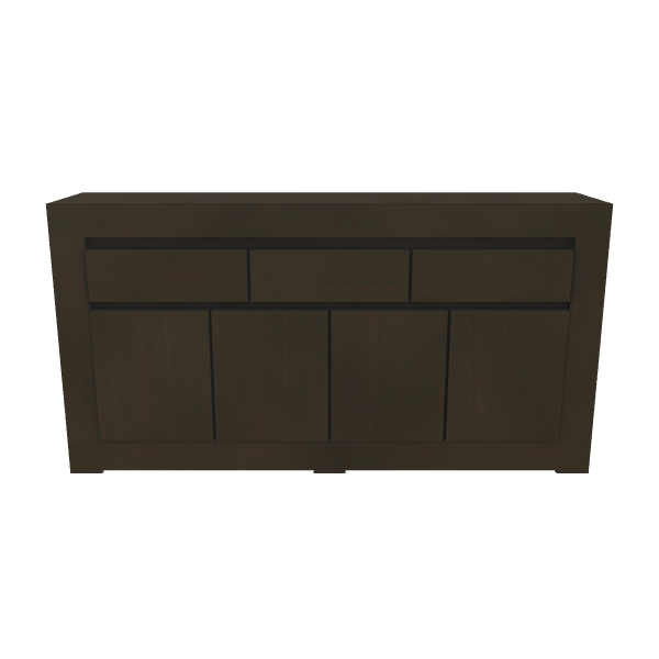 Modern Minimalist Wooden Cabinet - Furniture 3D Model