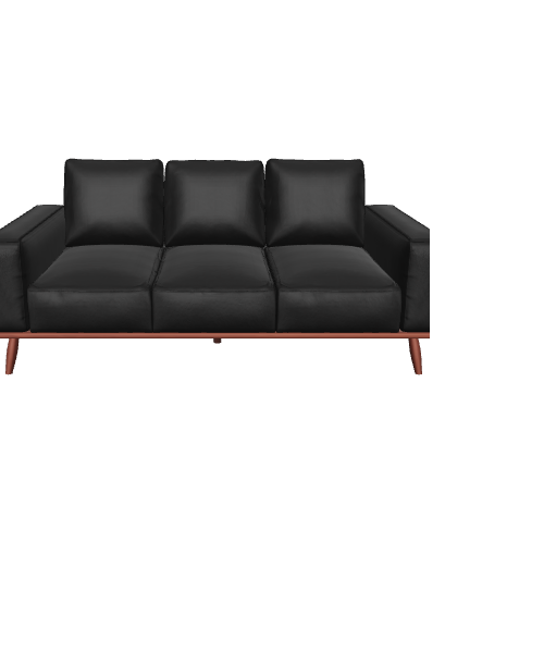 Stylish Black Sofa 3D Model - 3D Model