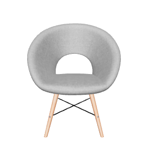 Contemporary Fabric Armchair 3D - Furniture 3D Model