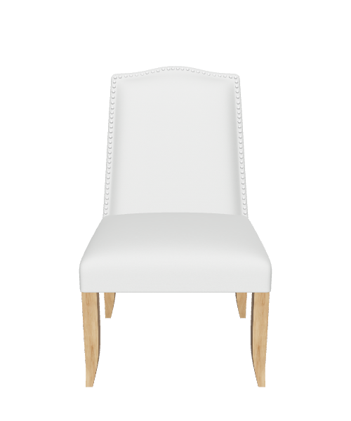 Elegant White Dining Chair Model - 3D Model
