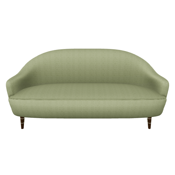 Stylish Green Fabric Sofa Model - 3D Model