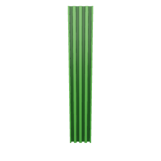 Stylized Vertical Green Panel Model - 3D Model