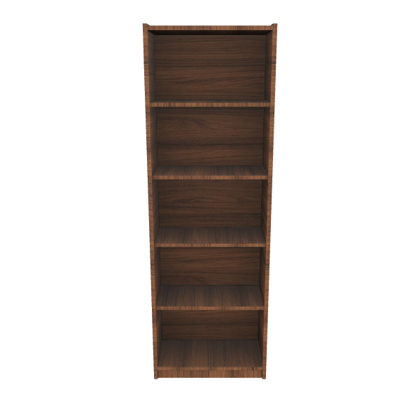 Stylish Wooden Bookshelf Model - 3D Model