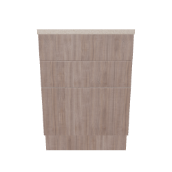 Contemporary Wooden Drawer Cabinet 3D - 3D Model