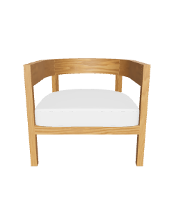 Stylish Wooden Armchair 3D - Furniture 3D Model