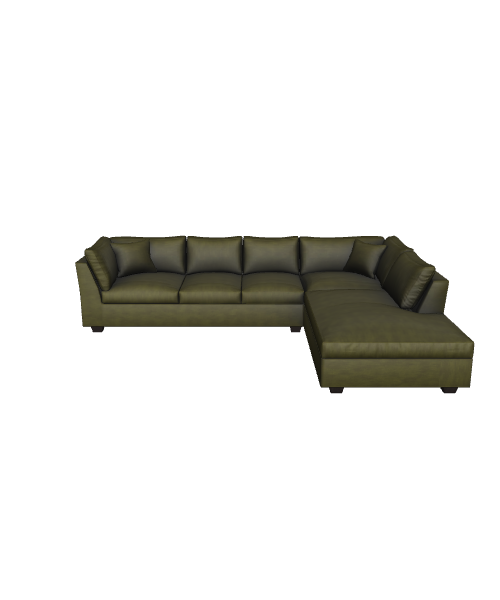 Contemporary L-Shaped Sofa 3D - Furniture 3D Model