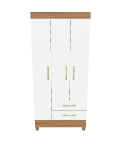 Stylish Wooden Wardrobe 3D Model - 3D Model
