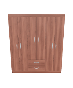 Elegant Wooden Wardrobe 3D Model - 3D Model